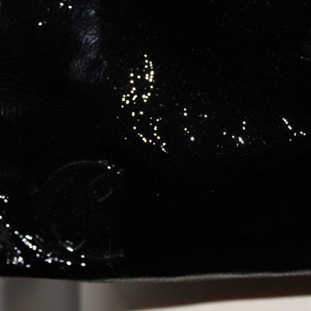 Christian Louboutin Le 54 Crinkle Patent Leather Drawstring Tote Shoulder Bag - Picture 8 of 15